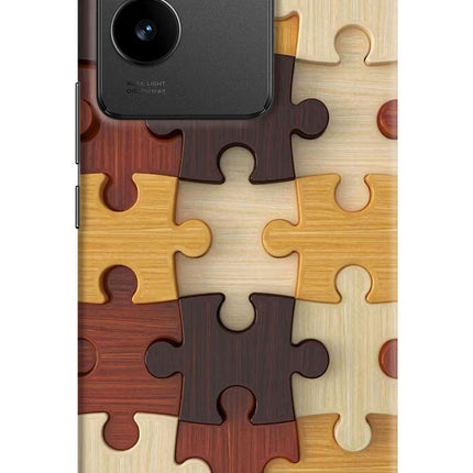 Wooden Puzzle IQOO Z7 Pro 5G Hard Case Back Cover by Casekaro