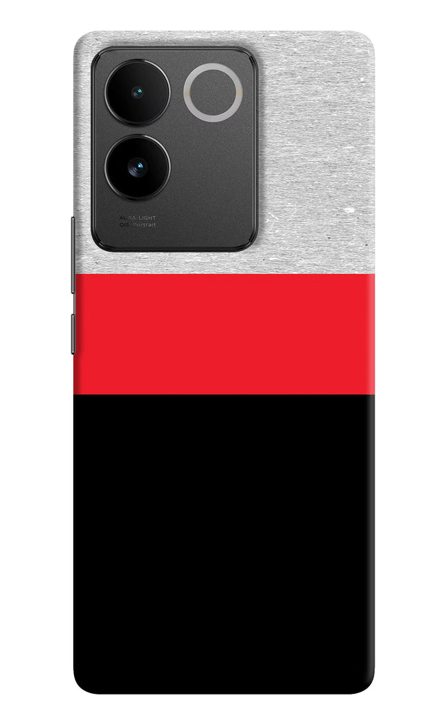 Tri Color Pattern IQOO Z7 Pro 5G Hard Case Back Cover by Casekaro