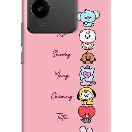 BTS names IQOO Z7 Pro 5G Hard Case Back Cover by Casekaro