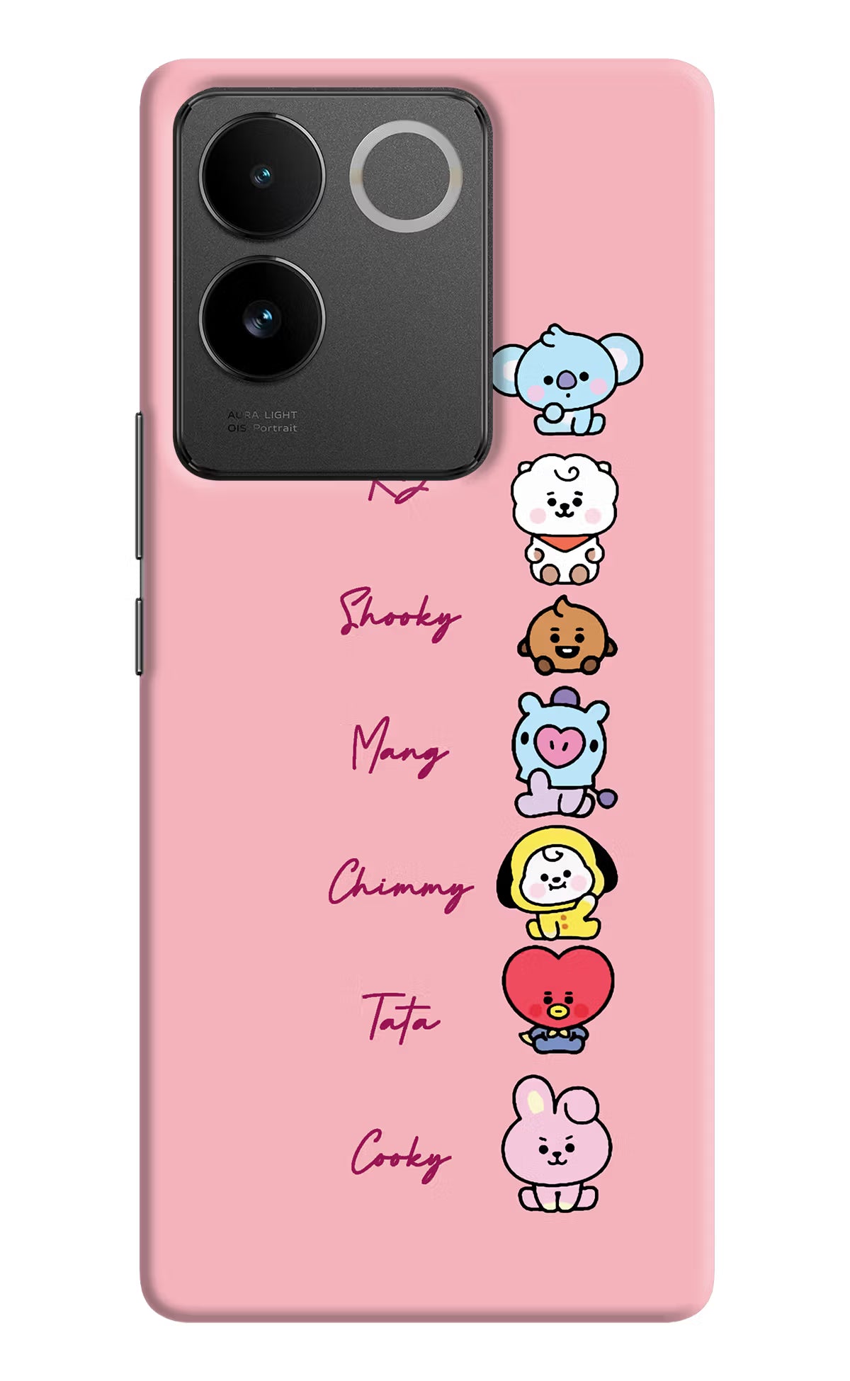 BTS names IQOO Z7 Pro 5G Hard Case Back Cover by Casekaro