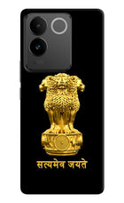 Satyamev Jayate Golden IQOO Z7 Pro 5G Hard Case Back Cover by Casekaro