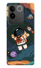 Cartoon Astronaut IQOO Z7 Pro 5G Hard Case Back Cover by Casekaro