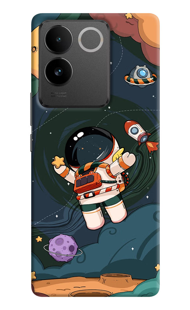 Cartoon Astronaut IQOO Z7 Pro 5G Hard Case Back Cover by Casekaro