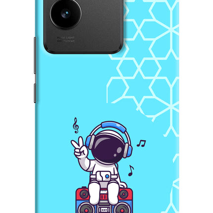 Cute Astronaut Chilling IQOO Z7 Pro 5G Hard Case Back Cover by Casekaro