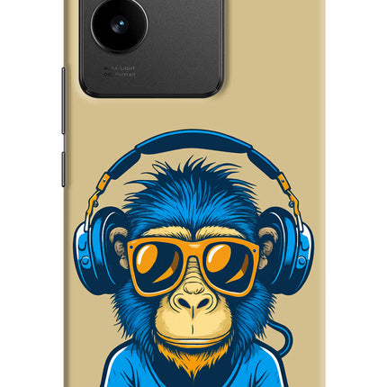 Monkey Headphone IQOO Z7 Pro 5G Hard Case Back Cover by Casekaro