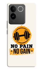 No Pain No Gain IQOO Z7 Pro 5G Hard Case Back Cover by Casekaro