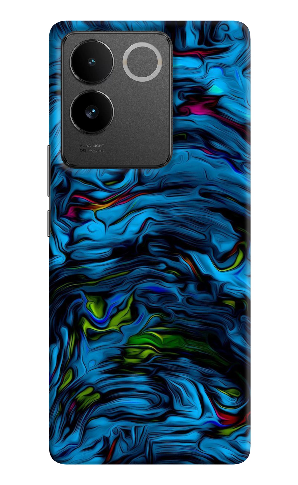 Dark Blue Abstract IQOO Z7 Pro 5G Back Cover