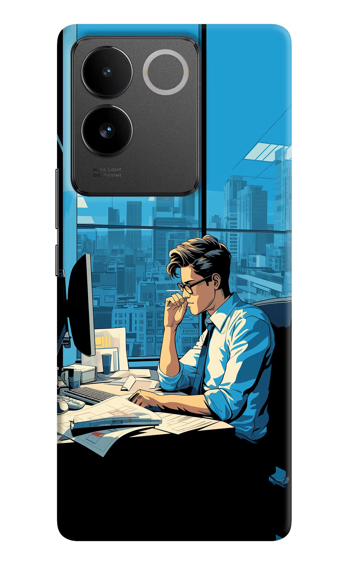 Focused Hustler (AI Generated) IQOO Z7 Pro 5G Hard Case Back Cover by Casekaro