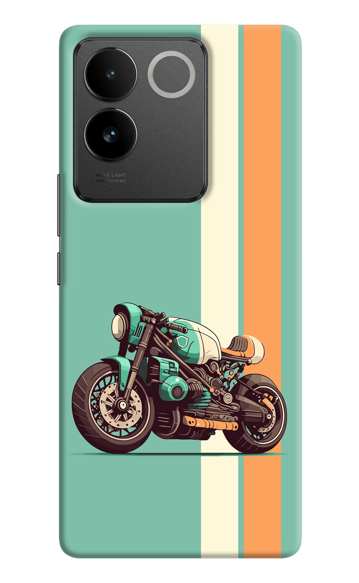 Striped Moto Drift IQOO Z7 Pro 5G Hard Case Back Cover by Casekaro