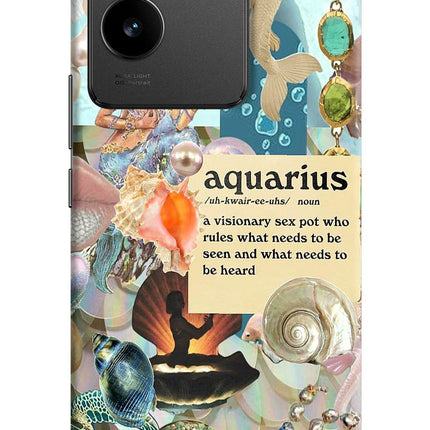 Aquarius Zodiac IQOO Z7 Pro 5G Hard Case Back Cover by Casekaro