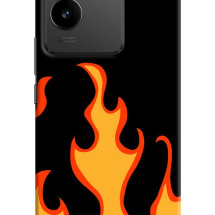 Fired Up – Black IQOO Z7 Pro 5G Hard Case Back Cover by Casekaro