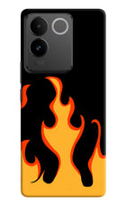 Fired Up – Black IQOO Z7 Pro 5G Hard Case Back Cover by Casekaro