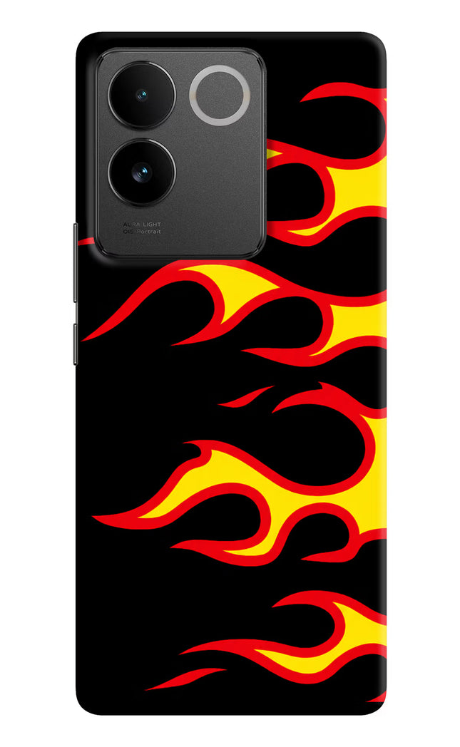 Side Sweep Flames IQOO Z7 Pro 5G Hard Case Back Cover by Casekaro