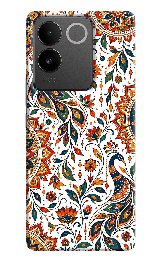 White Mayura IQOO Z7 Pro 5G Hard Case Back Cover by Casekaro