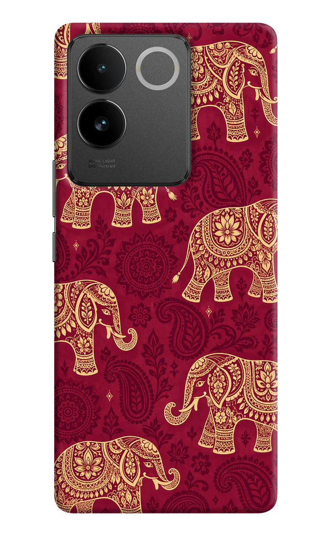 Maroon Elephant IQOO Z7 Pro 5G Hard Case Back Cover by Casekaro