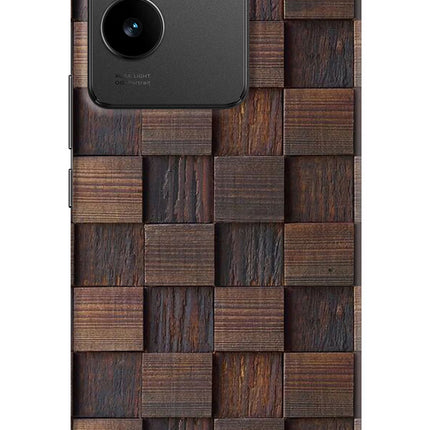 Wooden Cube Design Vivo T2 Pro 5G Hard Case Back Cover by Casekaro