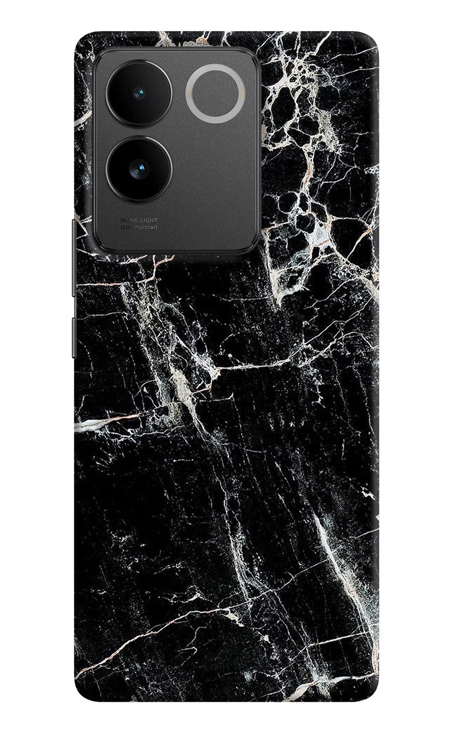 Black Marble Texture Vivo T2 Pro 5G Back Cover, Hard case
