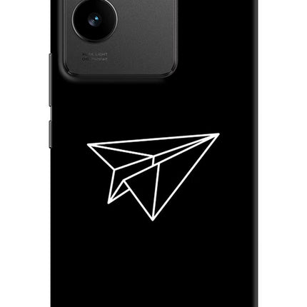 Paper Plane White Vivo T2 Pro 5G Hard Case Back Cover by Casekaro