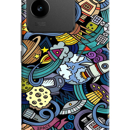 Space Abstract Vivo T2 Pro 5G Hard Case Back Cover by Casekaro
