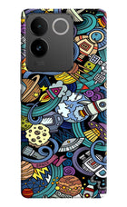 Space Abstract Vivo T2 Pro 5G Hard Case Back Cover by Casekaro