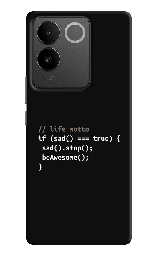 Life Motto Code Vivo T2 Pro 5G Hard Case Back Cover by Casekaro