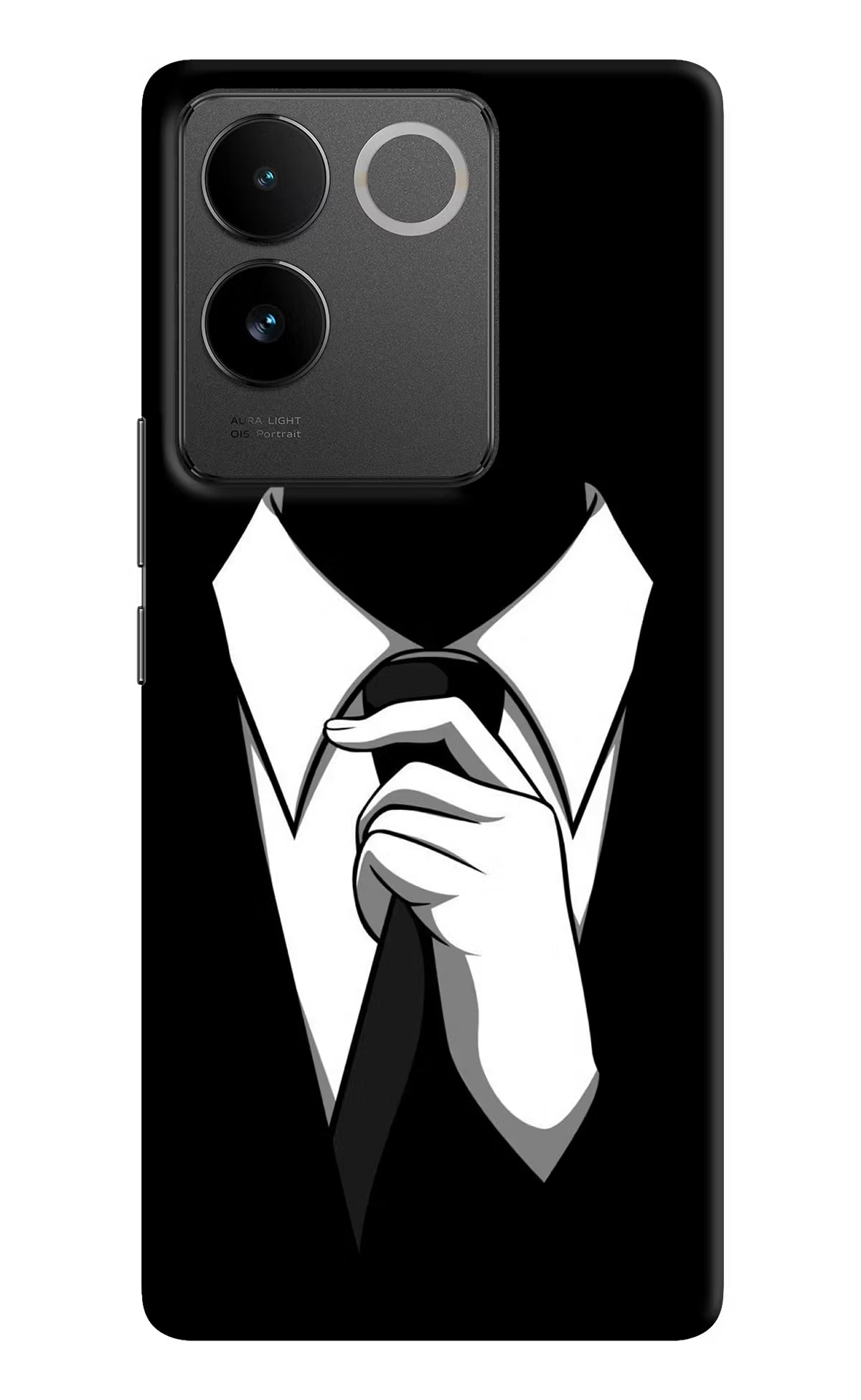 Black Tie Vivo T2 Pro 5G Hard Case Back Cover by Casekaro
