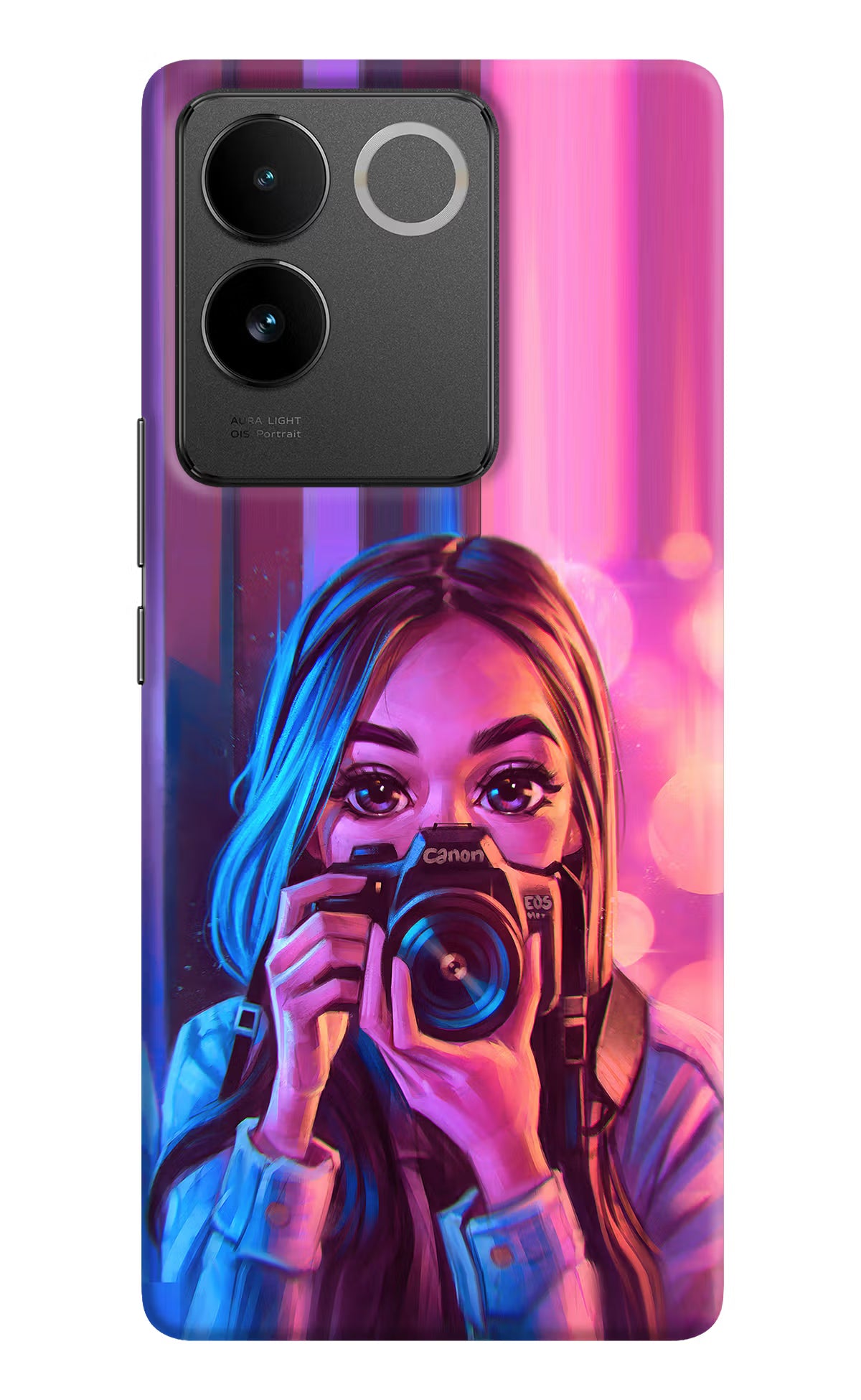 Girl Photographer Vivo T2 Pro 5G Hard Case Back Cover by Casekaro
