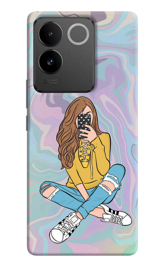 Selfie Girl Vivo T2 Pro 5G Hard Case Back Cover by Casekaro