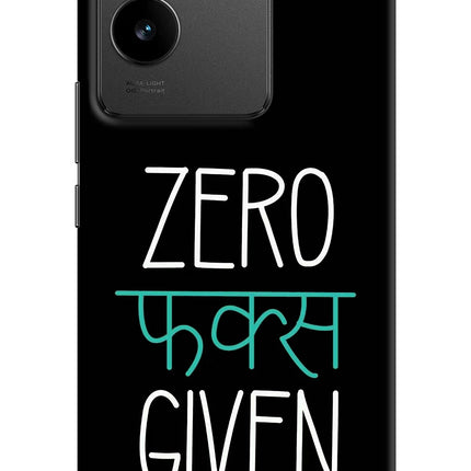 Zero Fucks Given Vivo T2 Pro 5G Hard Case Back Cover by Casekaro