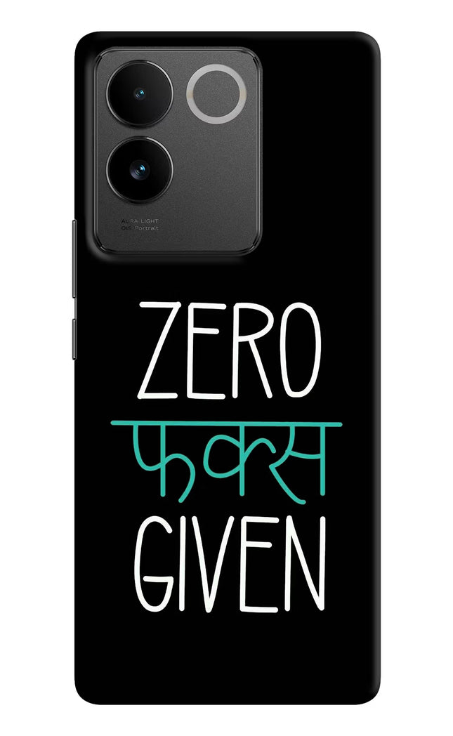 Zero Fucks Given Vivo T2 Pro 5G Hard Case Back Cover by Casekaro