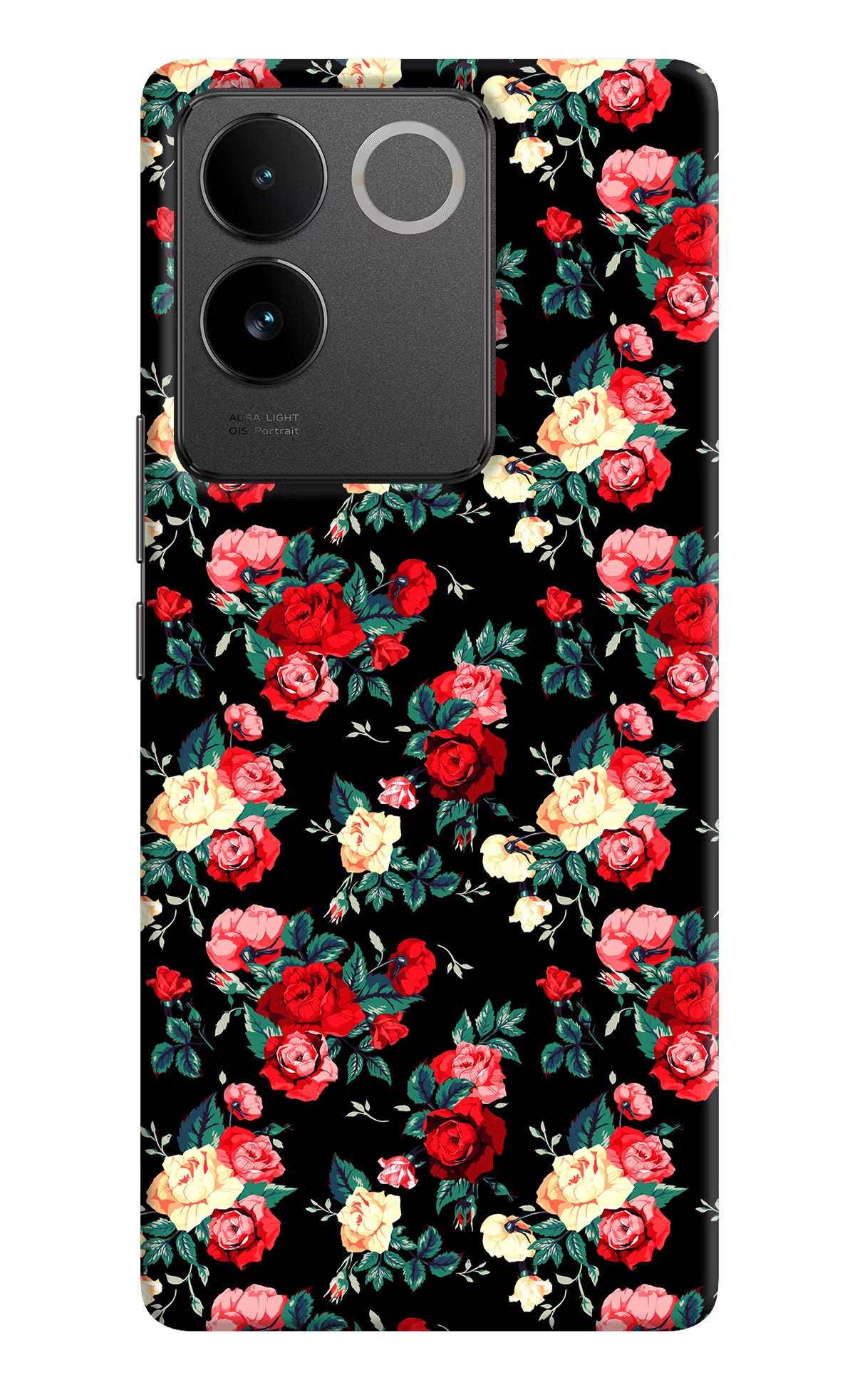 Rose Pattern Vivo T2 Pro 5G Hard Case Back Cover by Casekaro