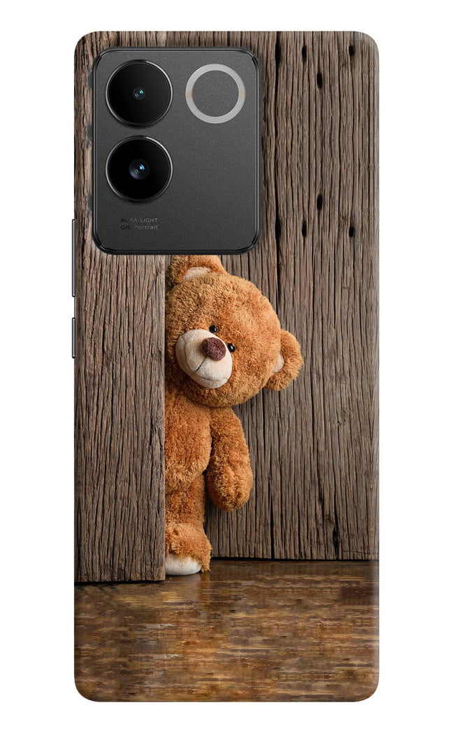Teddy Wooden Vivo T2 Pro 5G Hard Case Back Cover by Casekaro