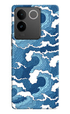 Blue Waves Vivo T2 Pro 5G Hard Case Back Cover by Casekaro