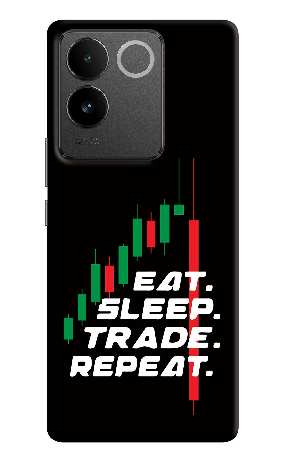 Eat Sleep Trade Repeat Vivo T2 Pro 5G Hard Case Back Cover by Casekaro