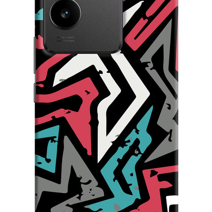Geometric Graffiti Vivo T2 Pro 5G Hard Case Back Cover by Casekaro