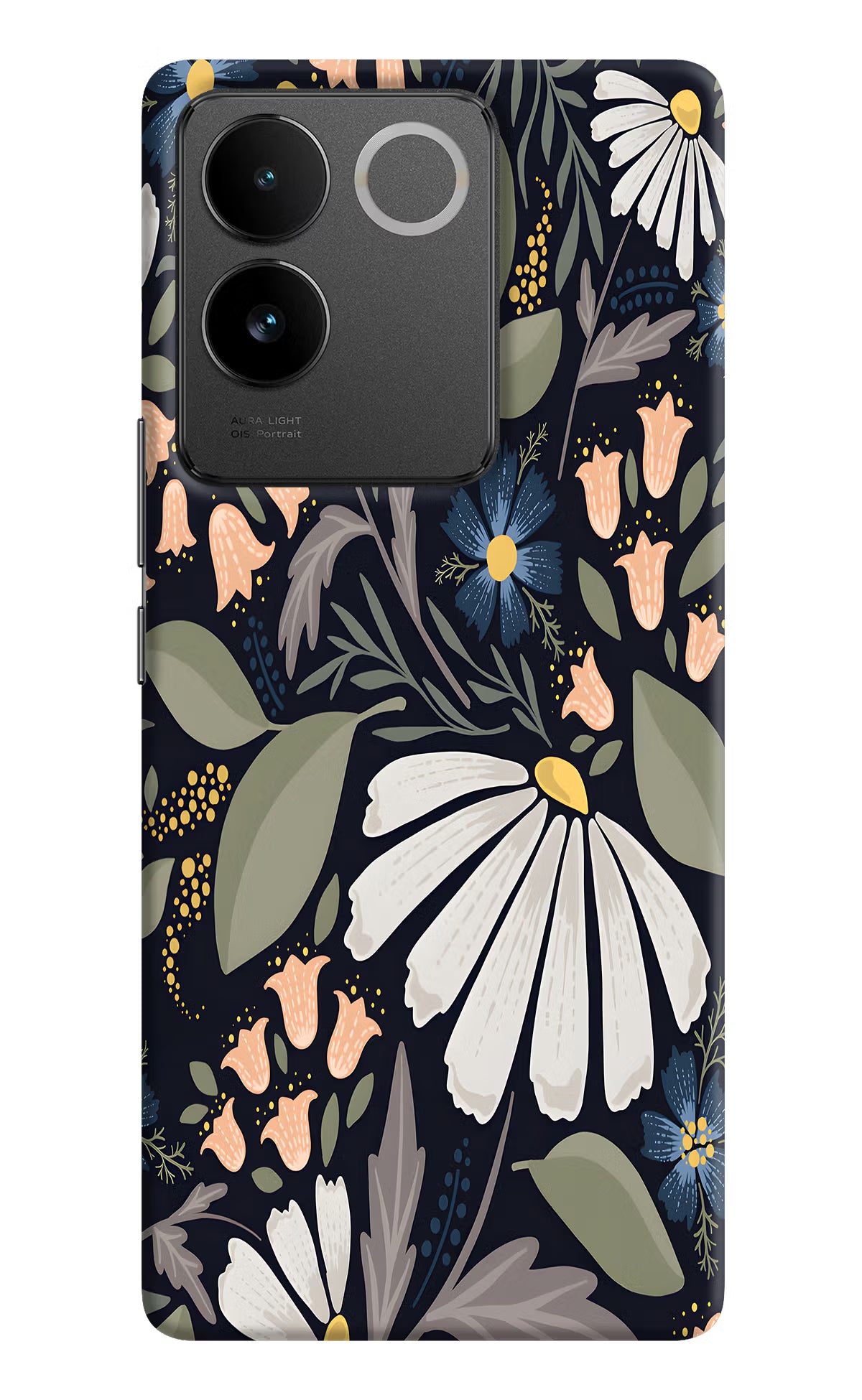 Flowers Art Vivo T2 Pro 5G Hard Case Back Cover by Casekaro