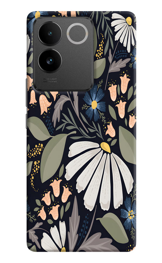 Flowers Art Vivo T2 Pro 5G Hard Case Back Cover by Casekaro