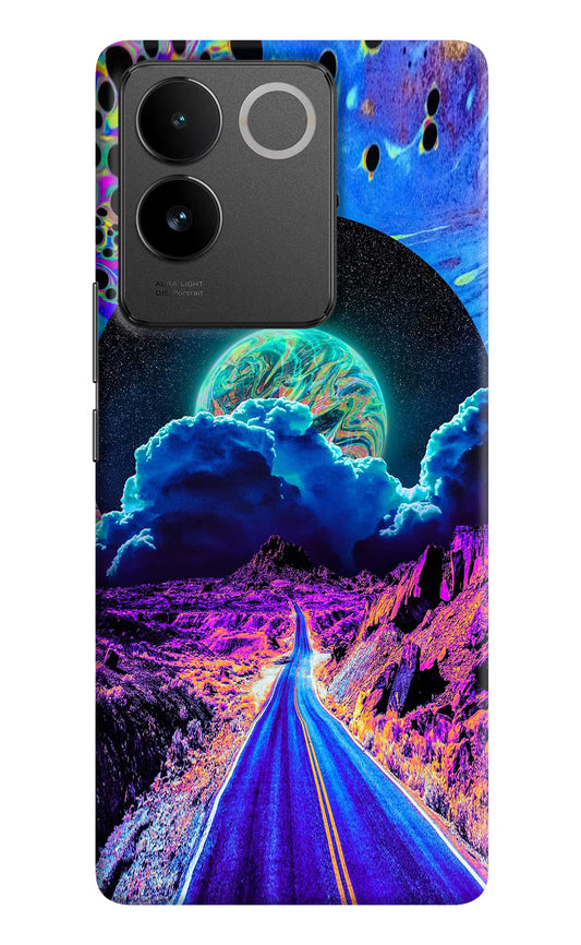 Psychedelic Painting Vivo T2 Pro 5G Hard Case Back Cover by Casekaro