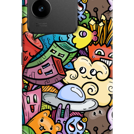 Veggie Doodle Vivo T2 Pro 5G Hard Case Back Cover by Casekaro