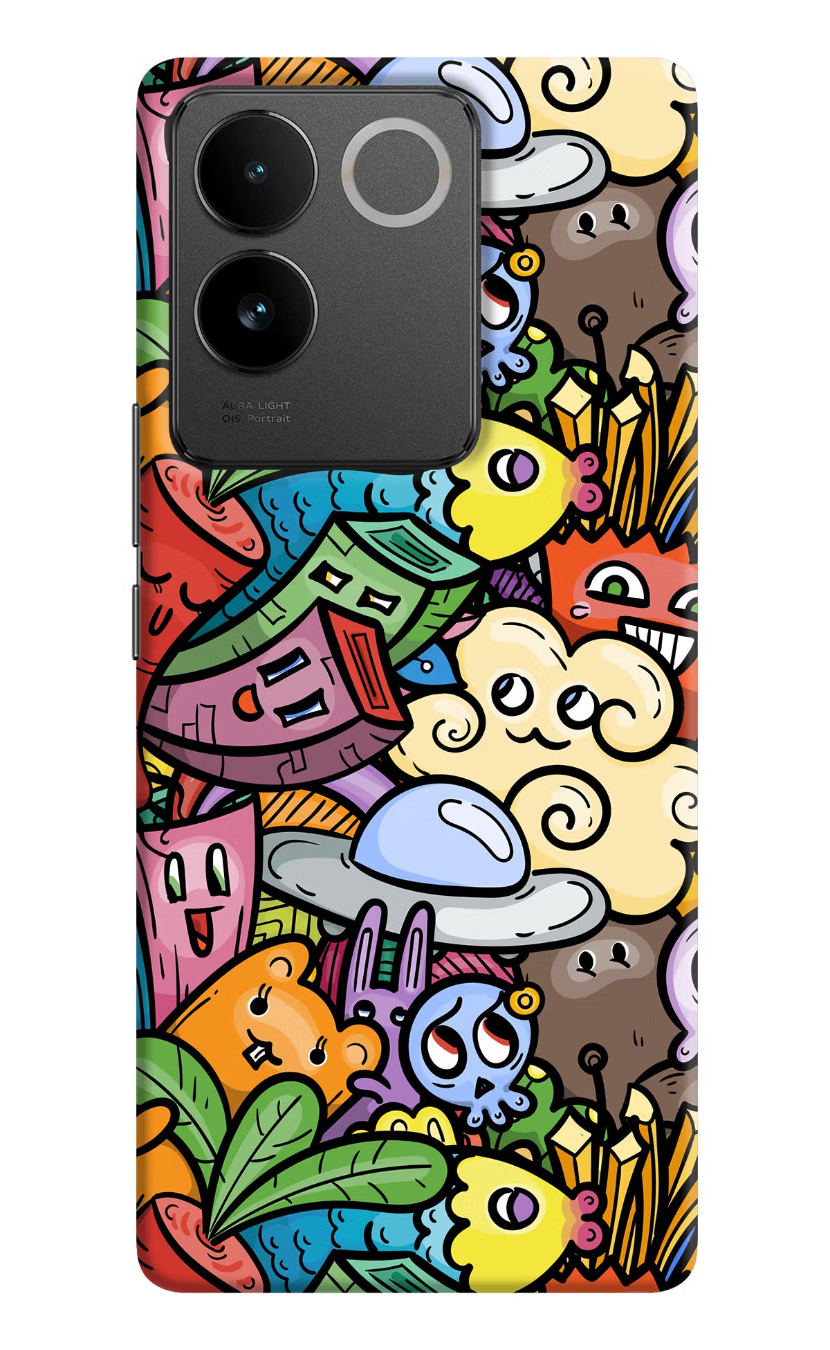 Veggie Doodle Vivo T2 Pro 5G Hard Case Back Cover by Casekaro