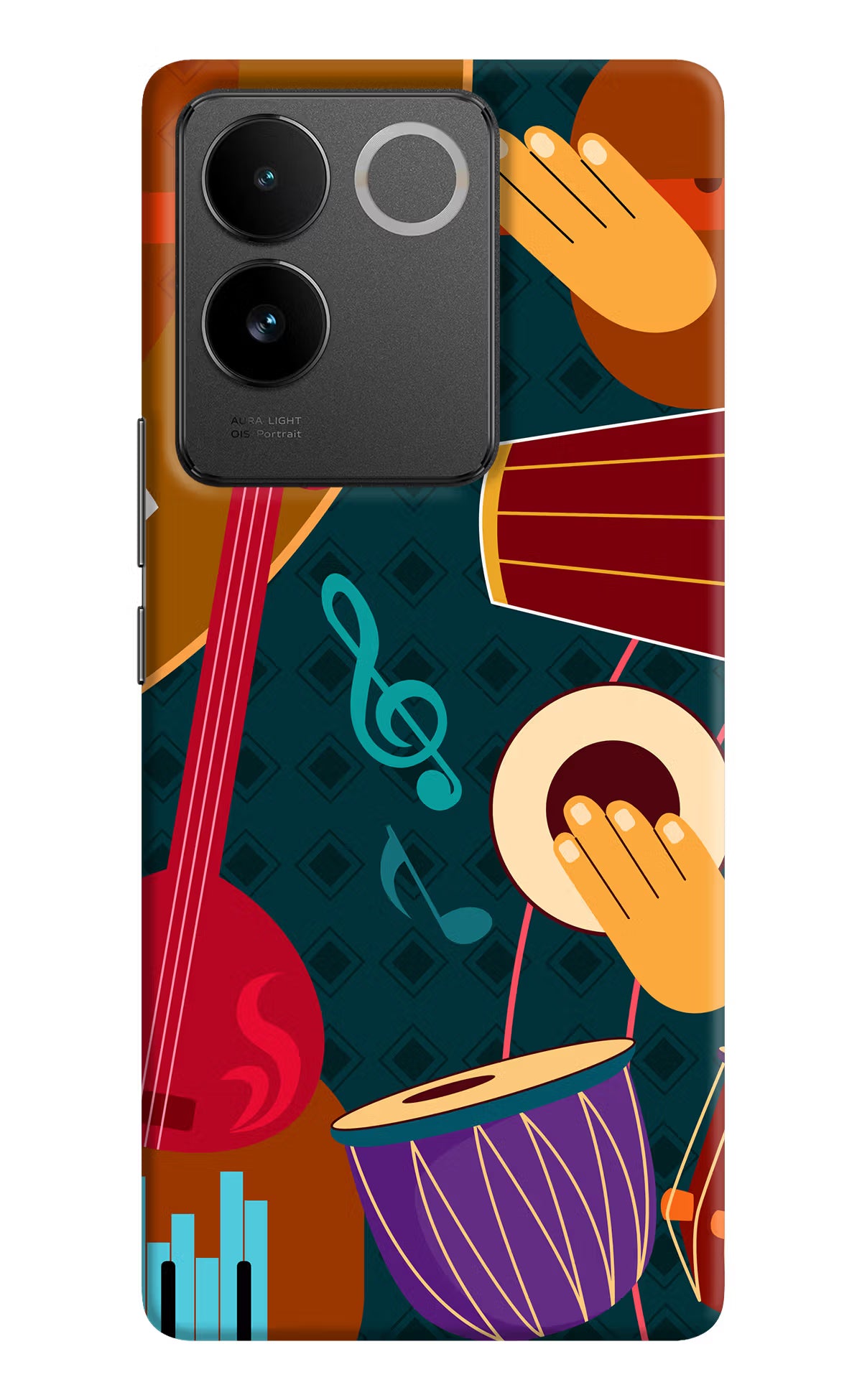 Music Instrument Vivo T2 Pro 5G Hard Case Back Cover by Casekaro