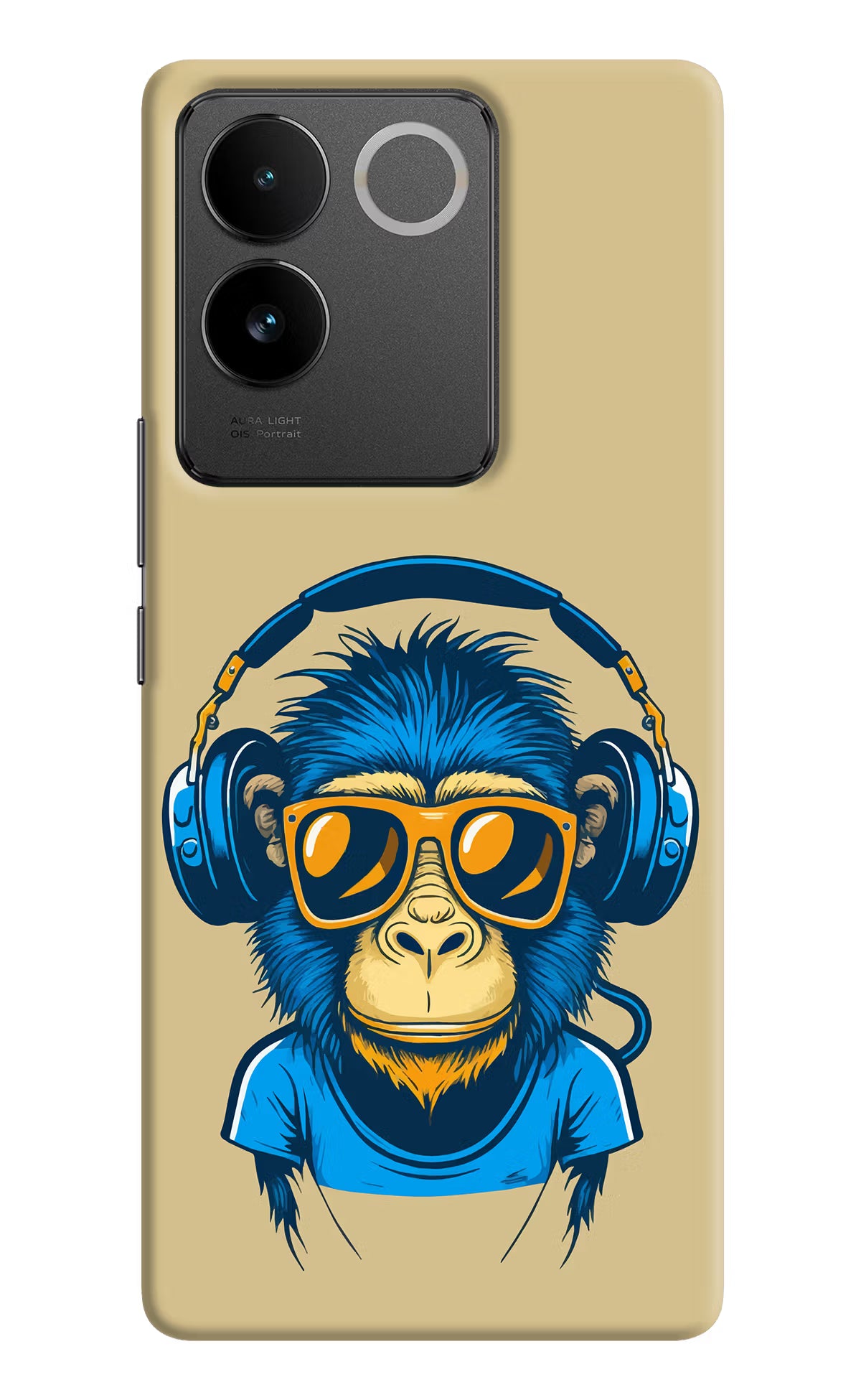 Monkey Headphone Vivo T2 Pro 5G Hard Case Back Cover by Casekaro