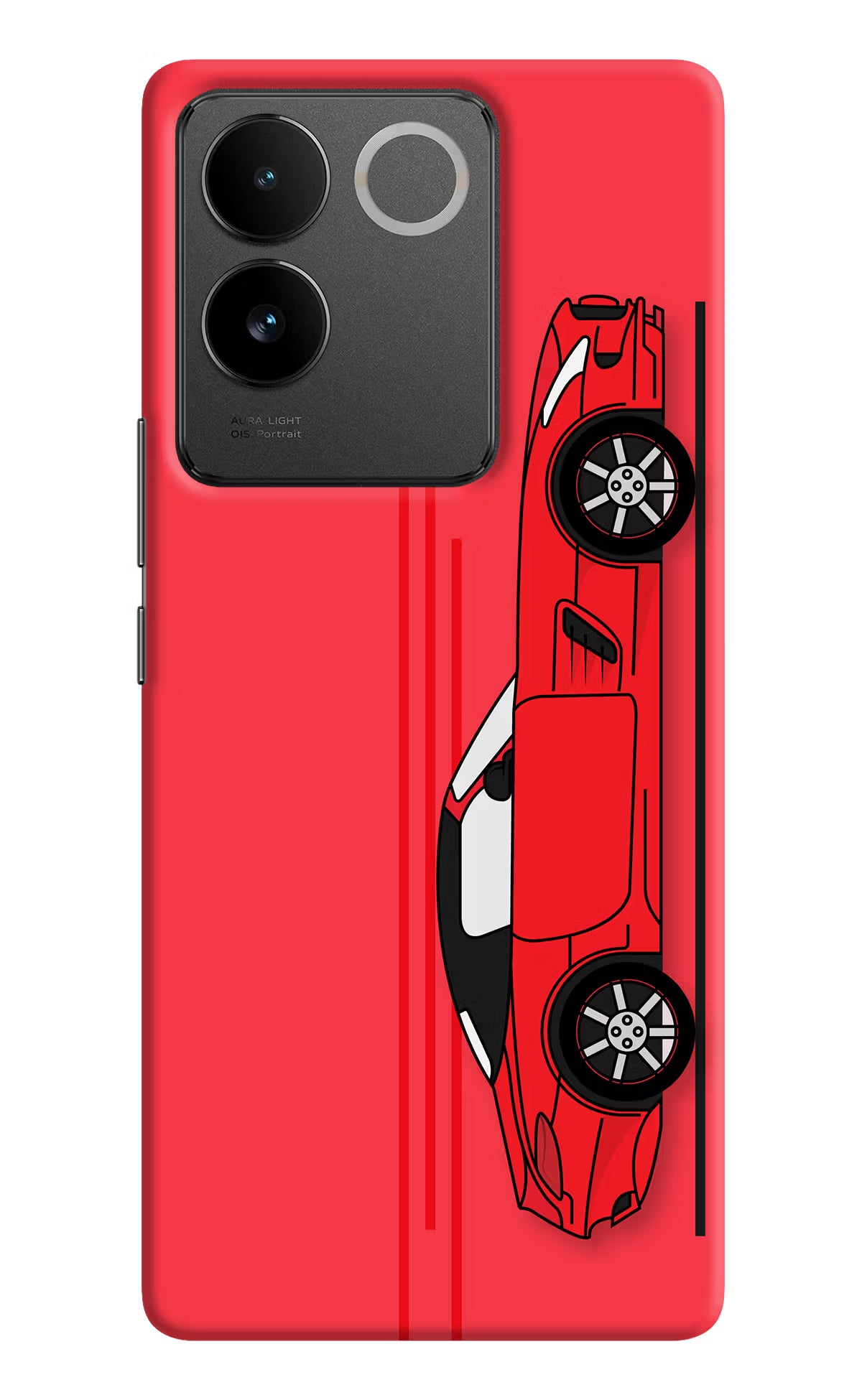 Red Velocity Vivo T2 Pro 5G Hard Case Back Cover by Casekaro