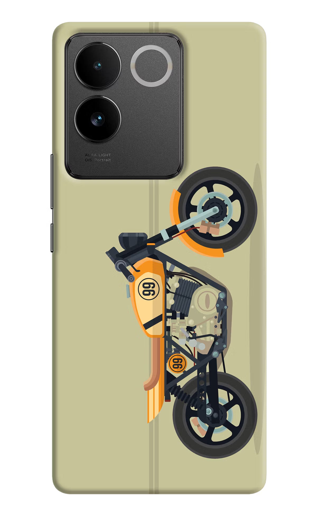 Vertical Speedster Vivo T2 Pro 5G Hard Case Back Cover by Casekaro