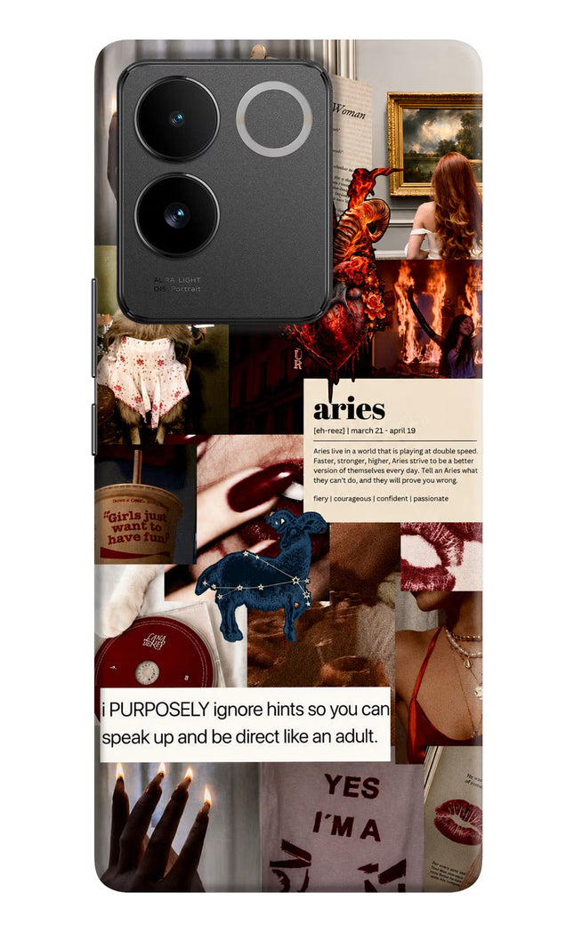 Zodiac Aries Vivo T2 Pro 5G Hard Case Back Cover by Casekaro
