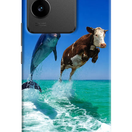 Dolphin vs Cow Vivo T2 Pro 5G Hard Case Back Cover by Casekaro