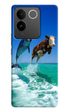 Dolphin vs Cow Vivo T2 Pro 5G Hard Case Back Cover by Casekaro