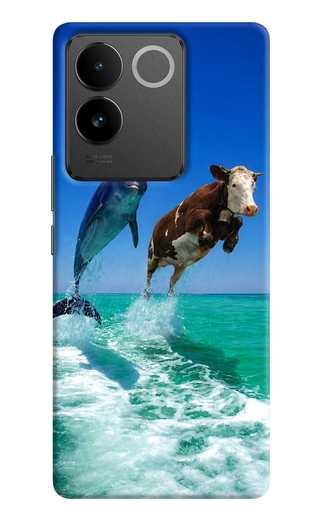 Dolphin vs Cow Vivo T2 Pro 5G Hard Case Back Cover by Casekaro