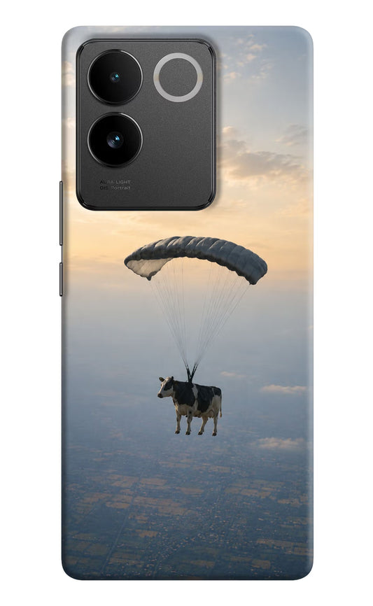 Skydiving Cow Vivo T2 Pro 5G Hard Case Back Cover by Casekaro