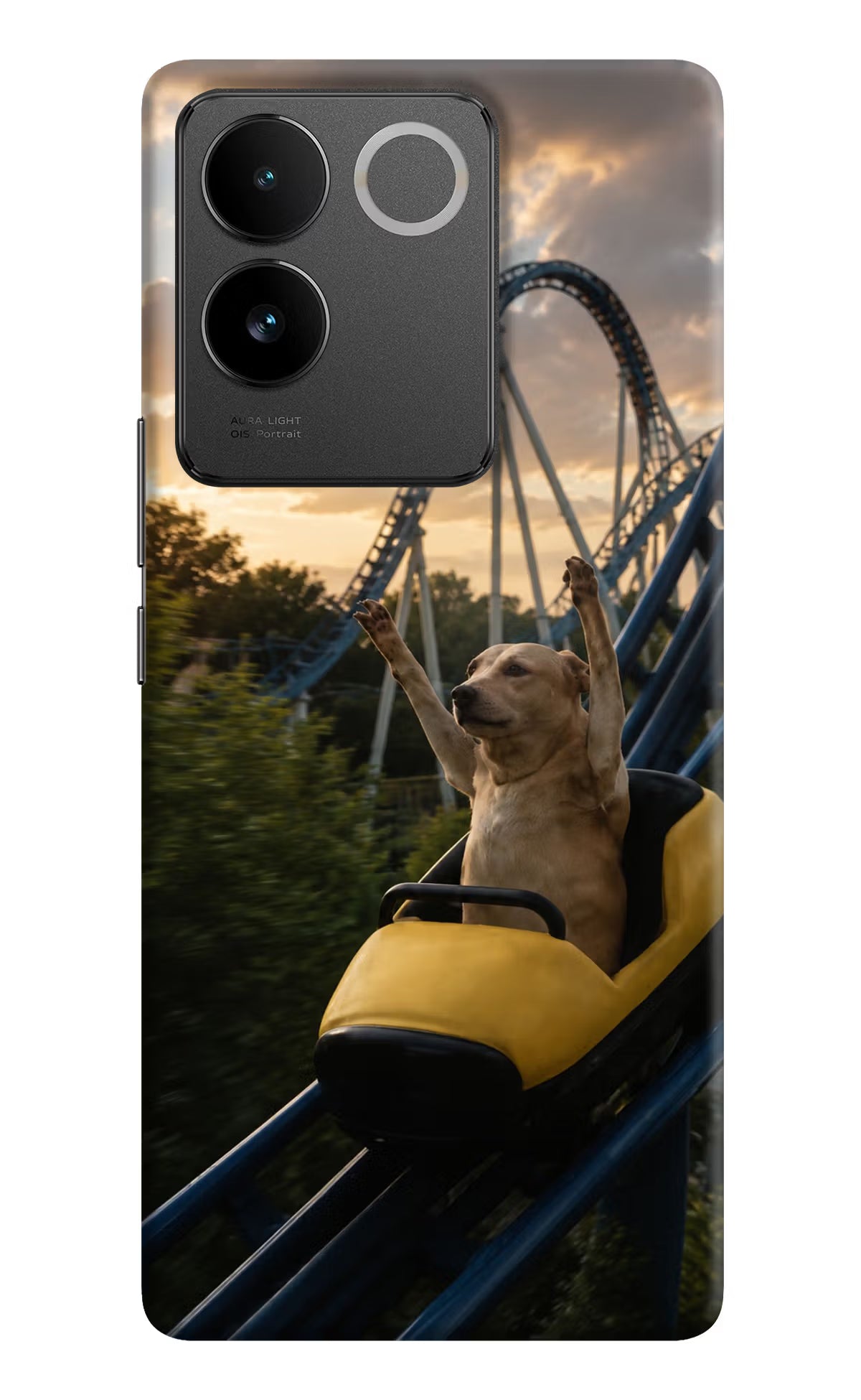 Rollercoaster Dog Vivo T2 Pro 5G Back Cover